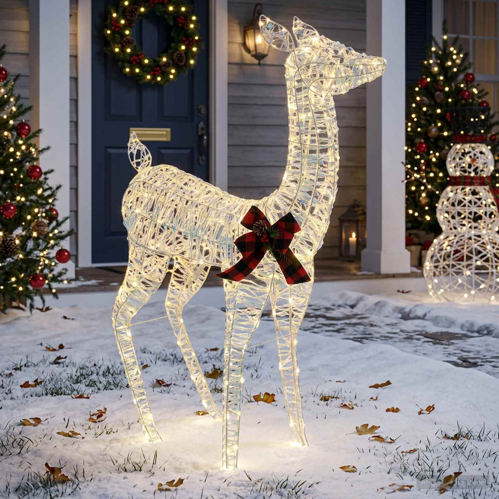 vidaXL 3D Renifer Bożonarodzeniowy LOVIISA 200 LED Ciepła biel