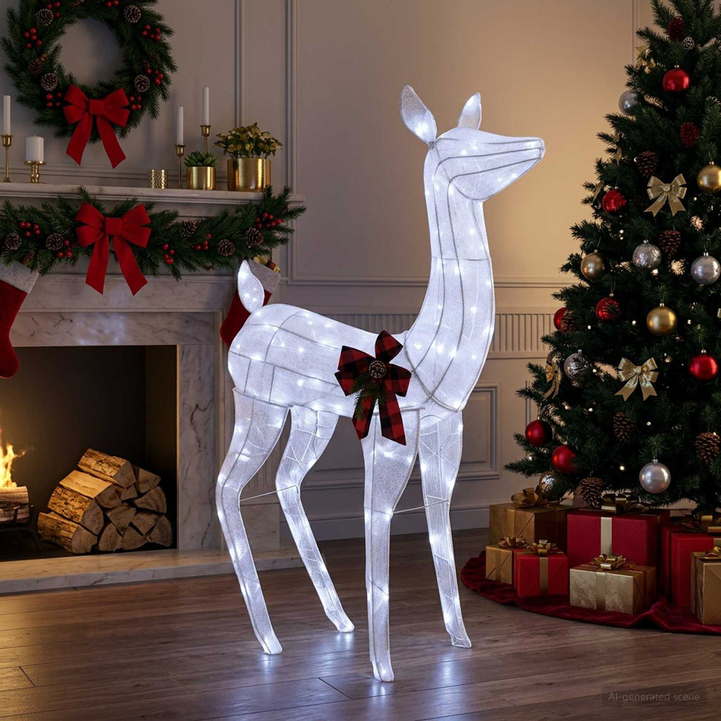 vidaXL 3D Renifer Bożonarodzeniowy LOVIISA 200 LED Zimna biel