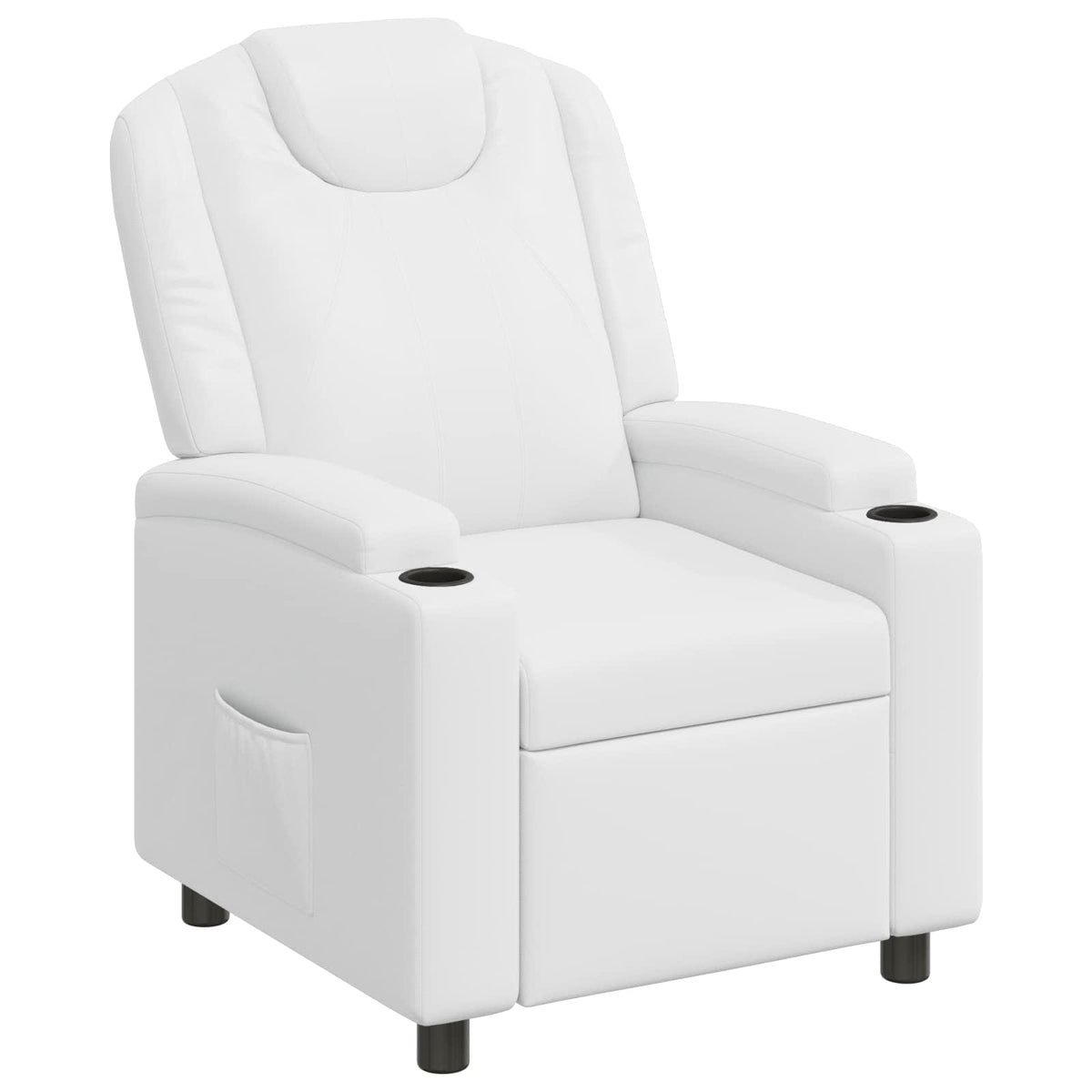 vidaXL Fotel z funkcją relaksu Biały 75 x 95 x 106 cm tkanina