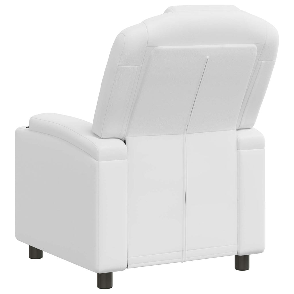 vidaXL Fotel z funkcją relaksu Biały 75 x 95 x 106 cm tkanina