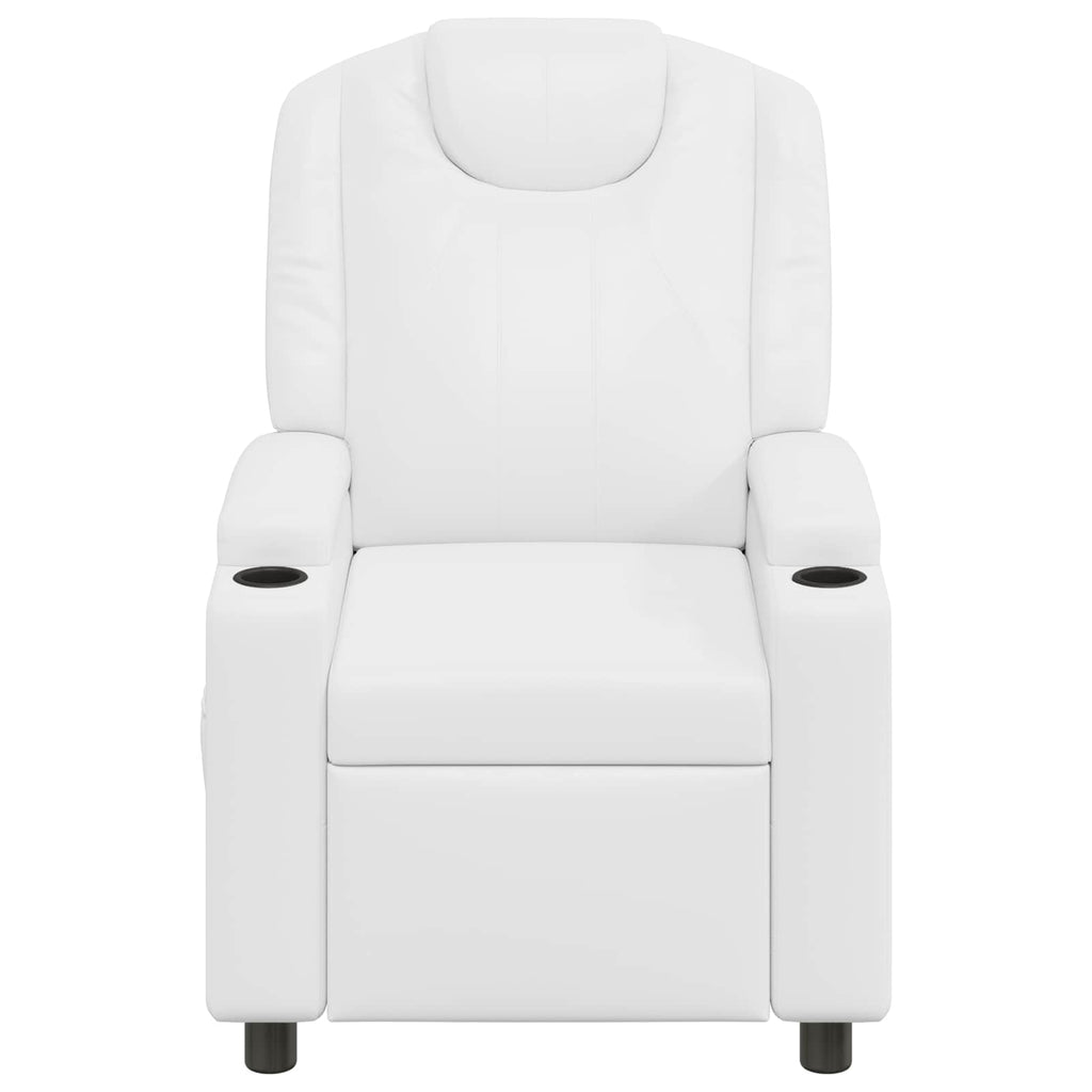 vidaXL Fotel z funkcją relaksu Biały 75 x 95 x 106 cm tkanina
