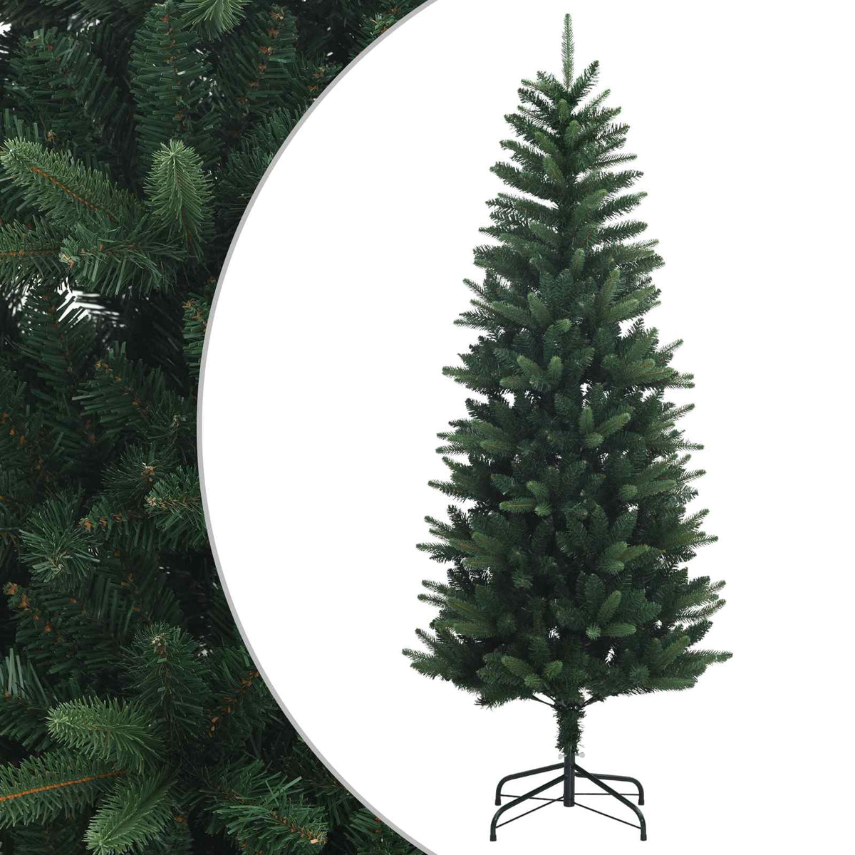 vidaXL Artificial Hinged Christmas Tree 150 cm PE i PVC zielony