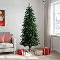 vidaXL Artificial Hinged Christmas Tree 210 cm PE i PVC zielony