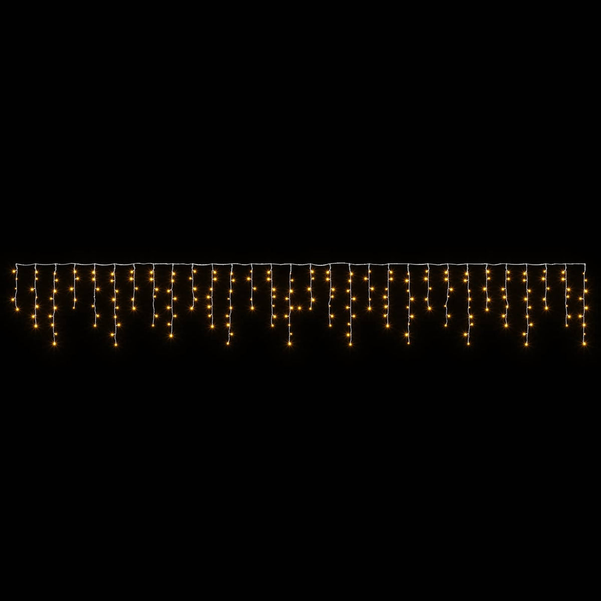 vidaXL Kurtyna świetlna 210 LED Ciepła biel 500 x 72 cm