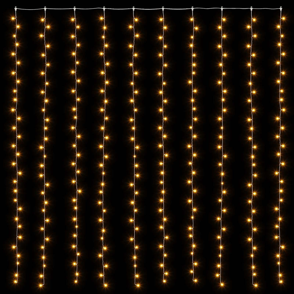 vidaXL Kurtyna świetlna 300 LED Ciepła biel 300 x 300 cm
