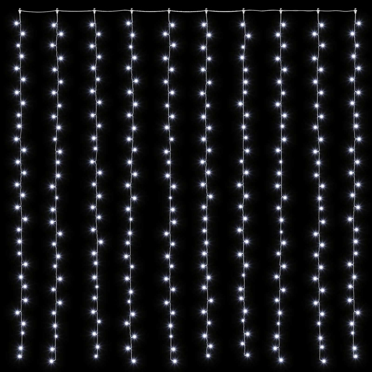 vidaXL Kurtyna świetlna 300 LED Zimna biel 300 x 300 cm