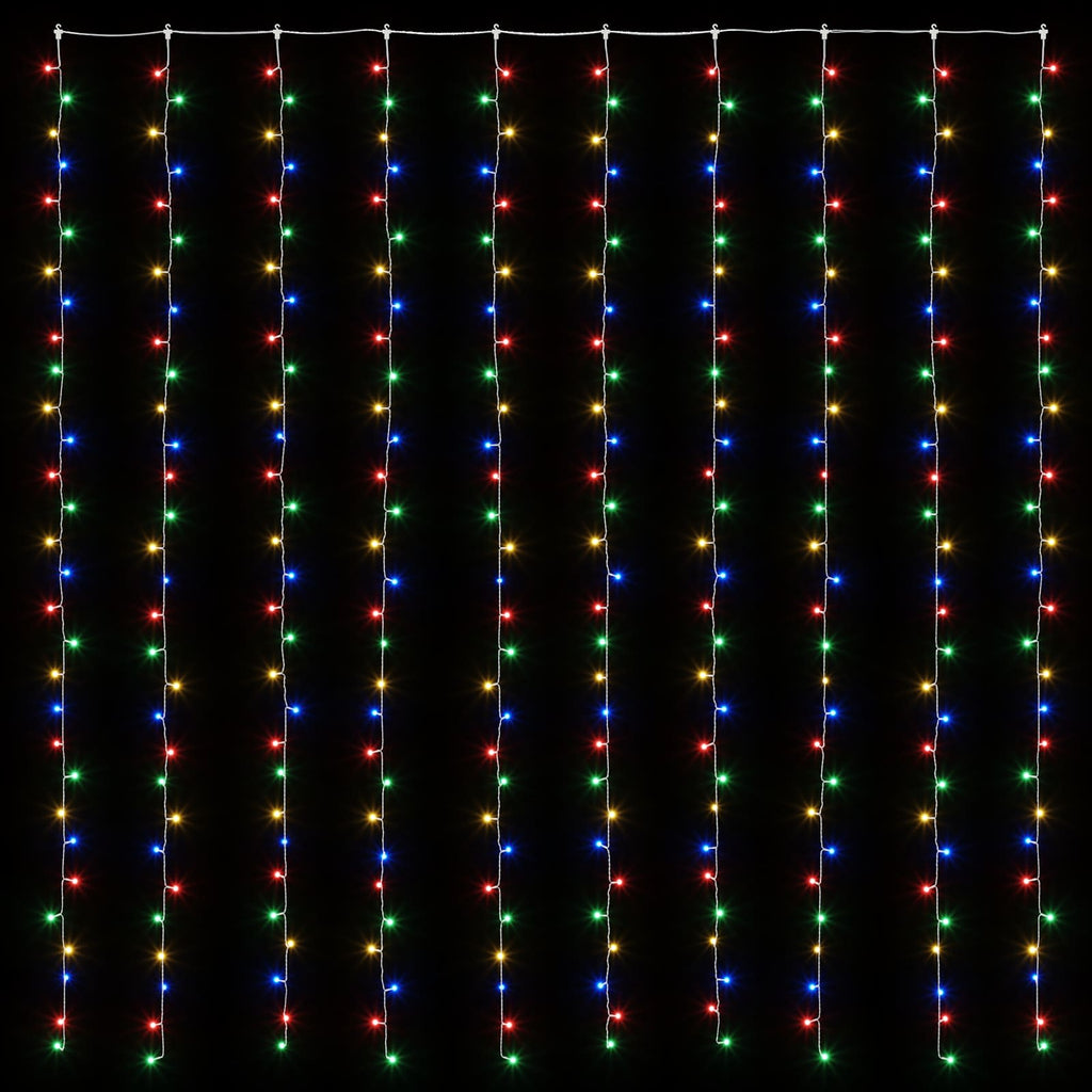 vidaXL Kurtyna świetlna 300 LED Wielokolorowy 300 x 300 cm