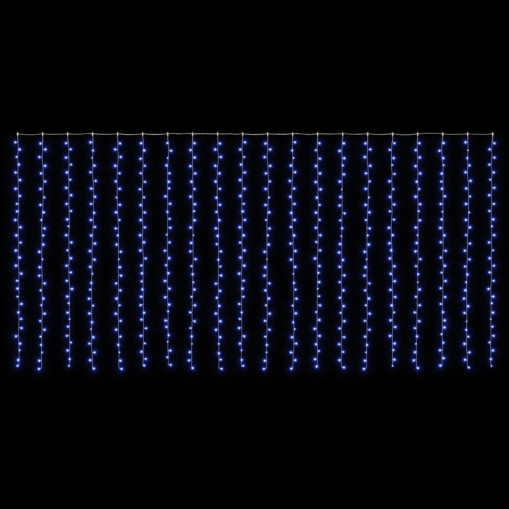vidaXL Kurtyna świetlna 600 LED Niebieski 600 x 300 cm