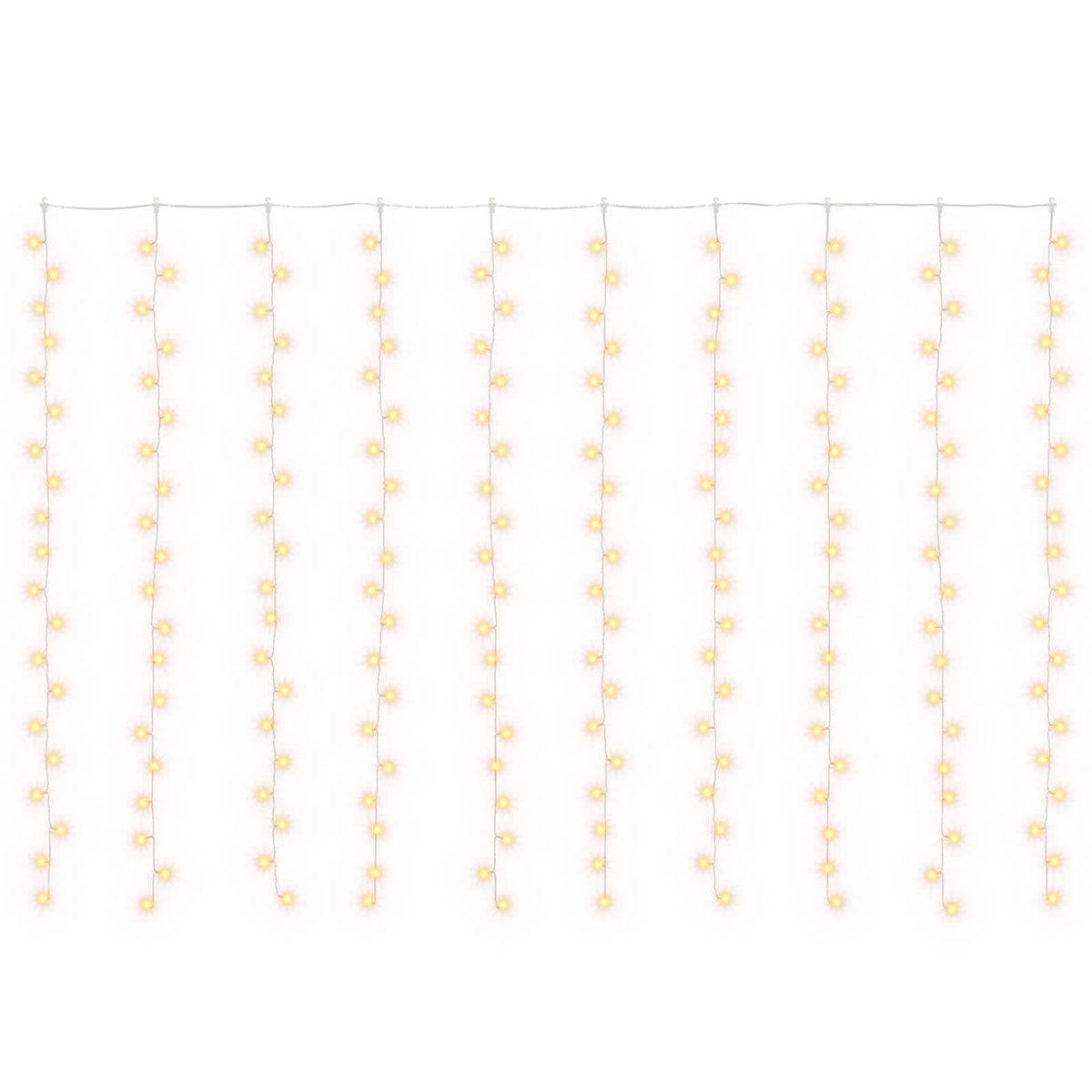vidaXL Kurtyna świetlna 200 LED Ciepła biel 300 x 200 cm