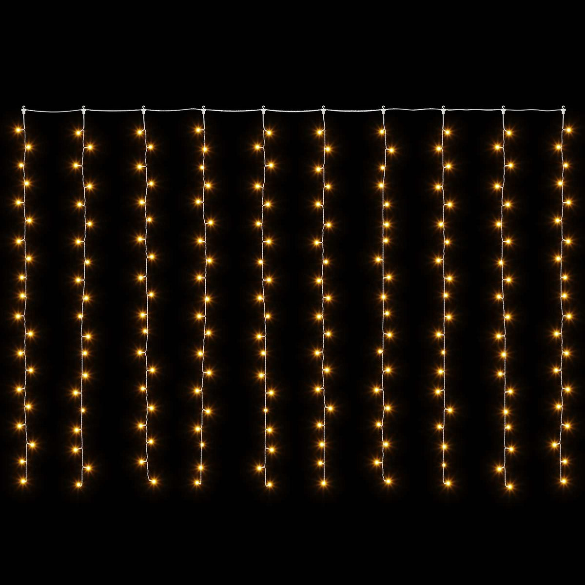 vidaXL Kurtyna świetlna 200 LED Ciepła biel 300 x 200 cm