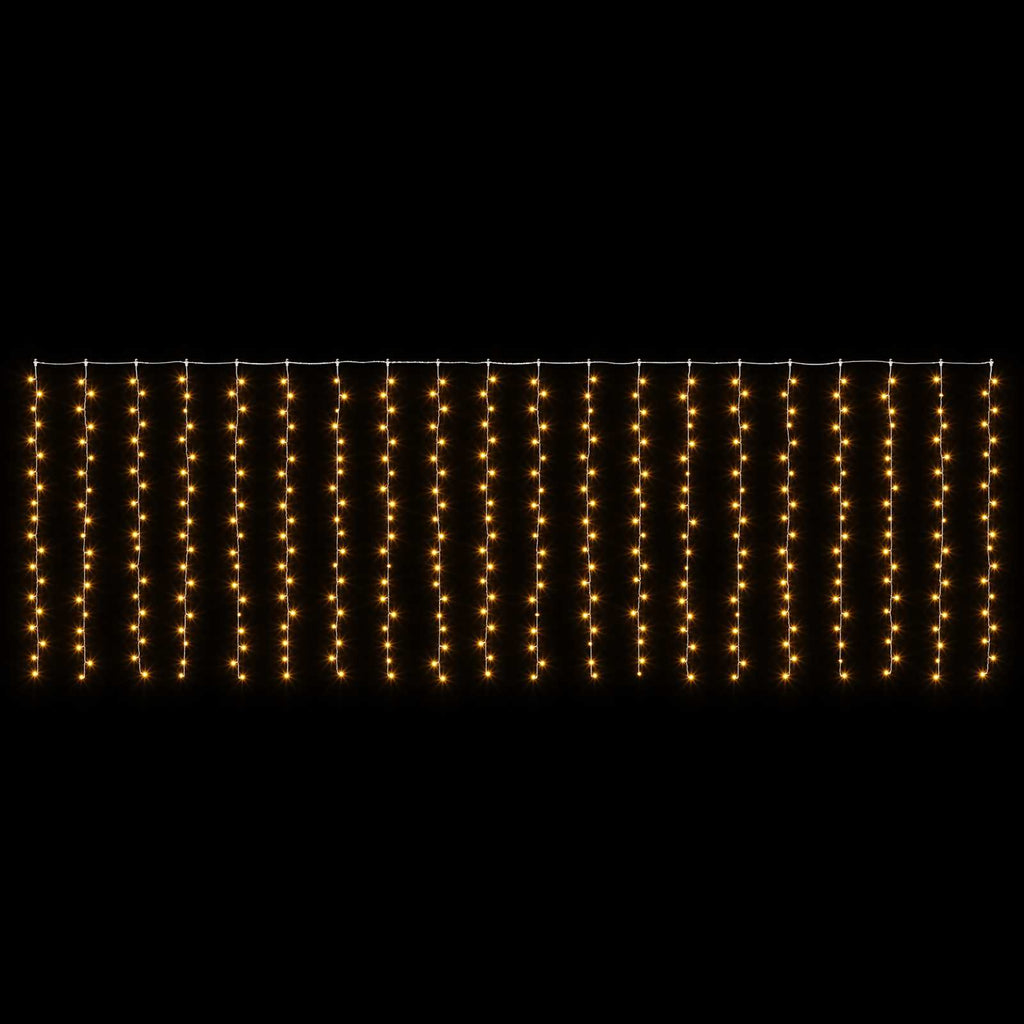 vidaXL Kurtyna świetlna 400 LED Ciepła biel 600 x 200 cm
