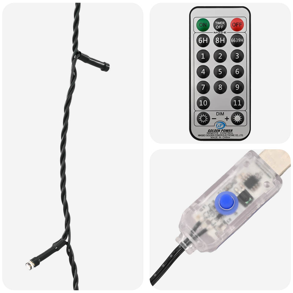vidaXL Dwukolorowe lampki choinkowe 300 LED Wielokolorowy 30 m