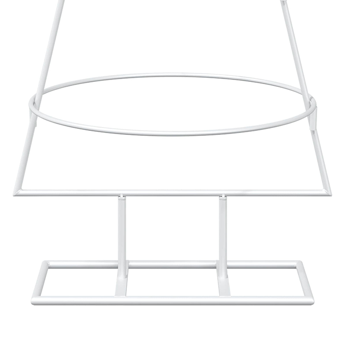 vidaXL Metalowa choinka ze stojakiem KUOPIO 125 cm Stal Biały