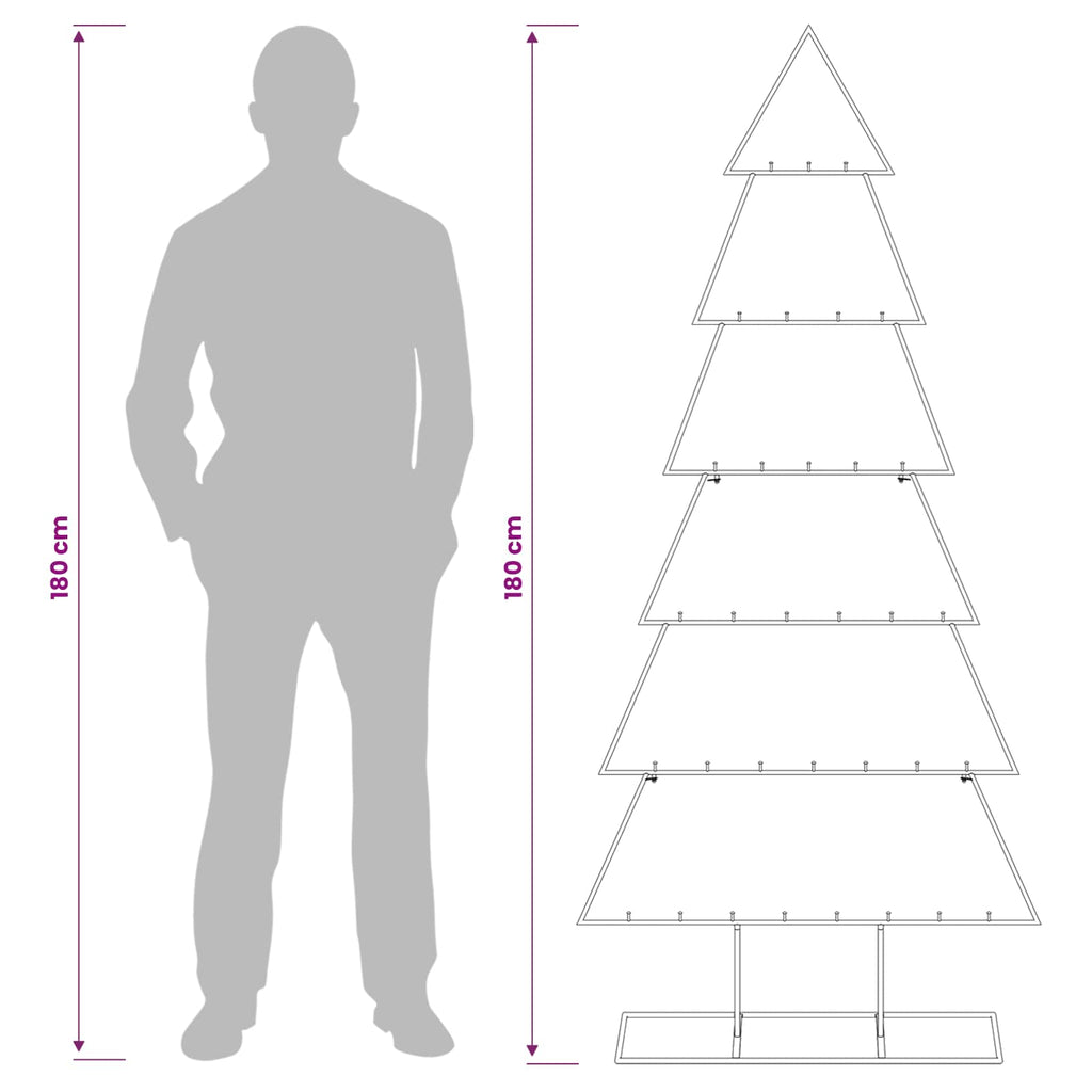 vidaXL Metalowa choinka ze stojakiem KUOPIO 180 cm Stal złoty