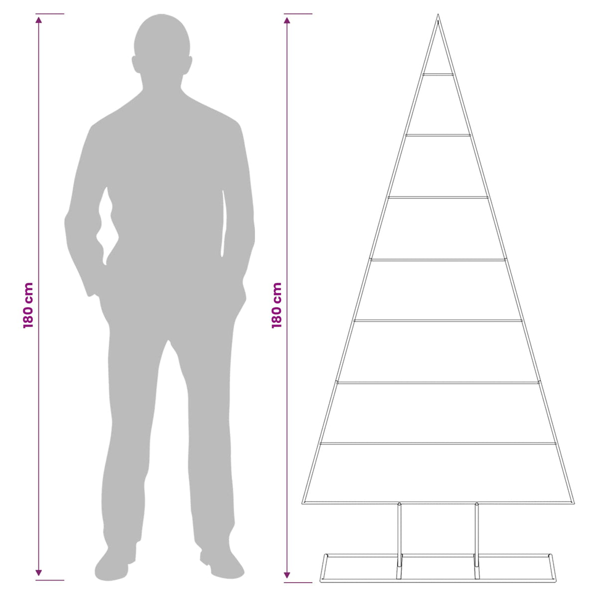 vidaXL Metalowa choinka świąteczna KUOPIO 180 cm