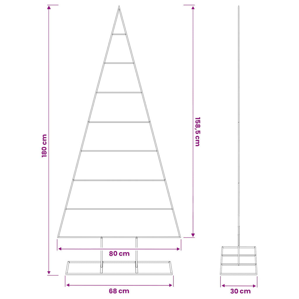 vidaXL Metalowa choinka świąteczna KUOPIO 180 cm