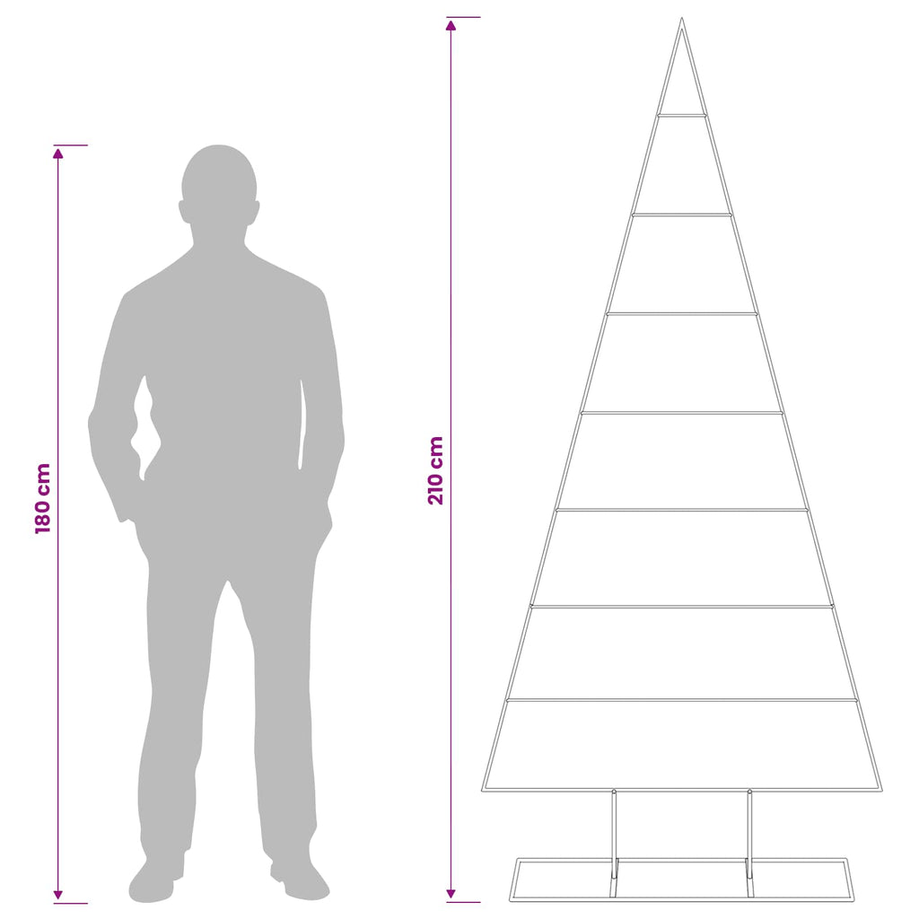 vidaXL Metalowa choinka świąteczna KUOPIO 210 cm