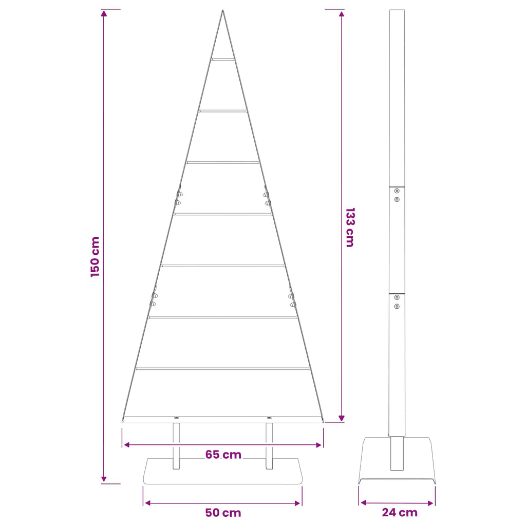 vidaXL Metalowa choinka świąteczna KUOPIO 150 cm Stal złoty