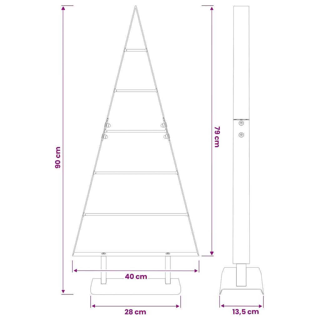 vidaXL Metalowa choinka świąteczna KUOPIO 90 cm Stal Biały