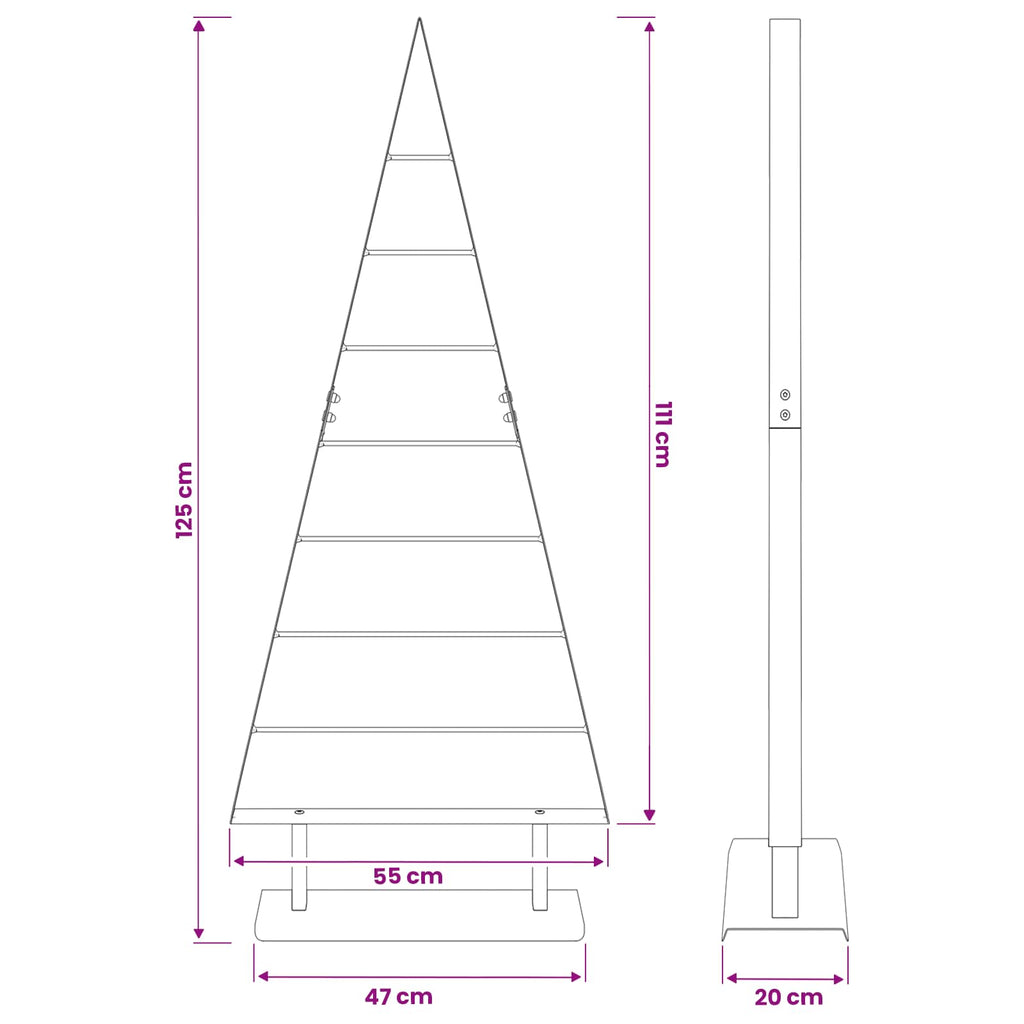 vidaXL Metalowa choinka świąteczna KUOPIO 125 cm Stal Biały