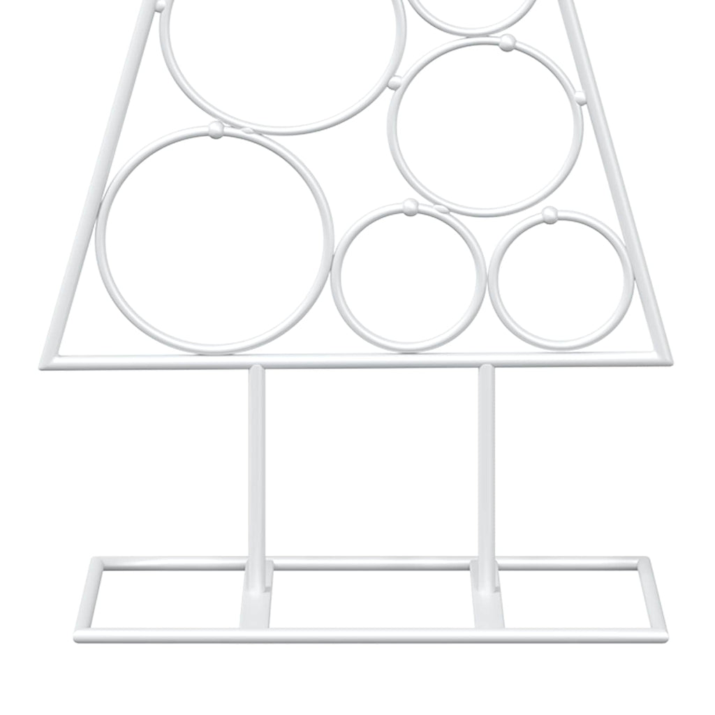 vidaXL Metalowa choinka z okrągłym stojakiem KUOPIO 60 cm Stal Biały