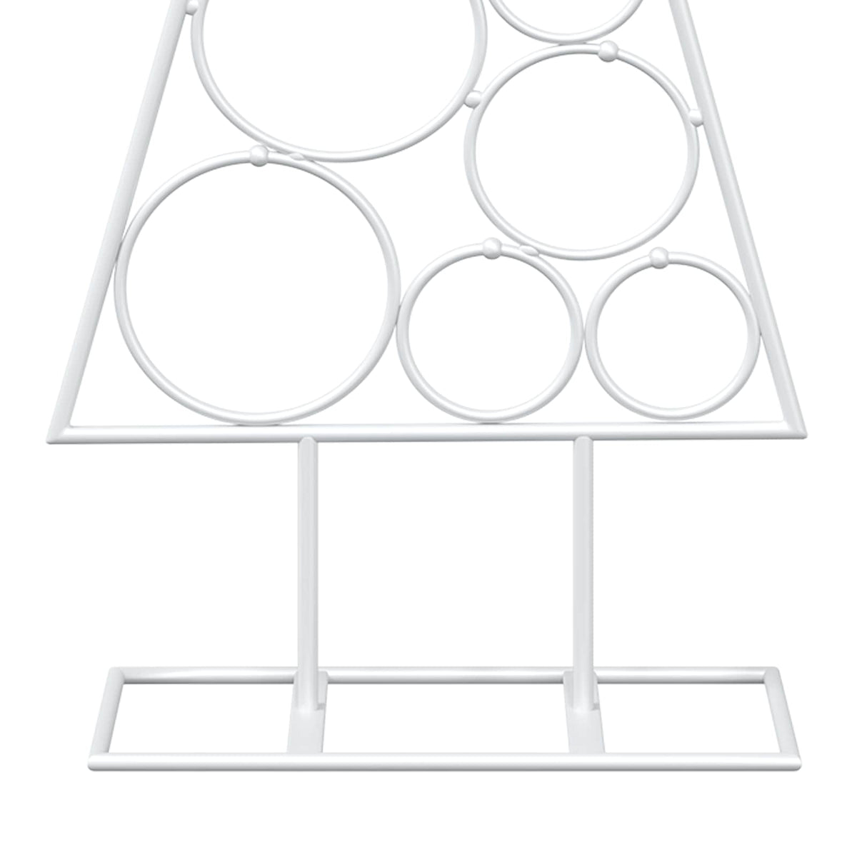 vidaXL Metalowa choinka z okrągłym stojakiem KUOPIO 60 cm Stal Biały