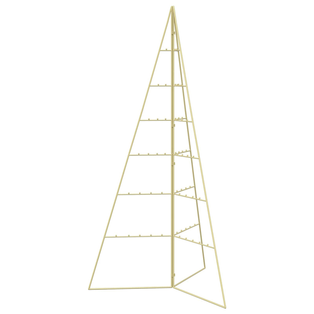 vidaXL Metalowa choinka świąteczna KUOPIO 140 cm Stal złoty