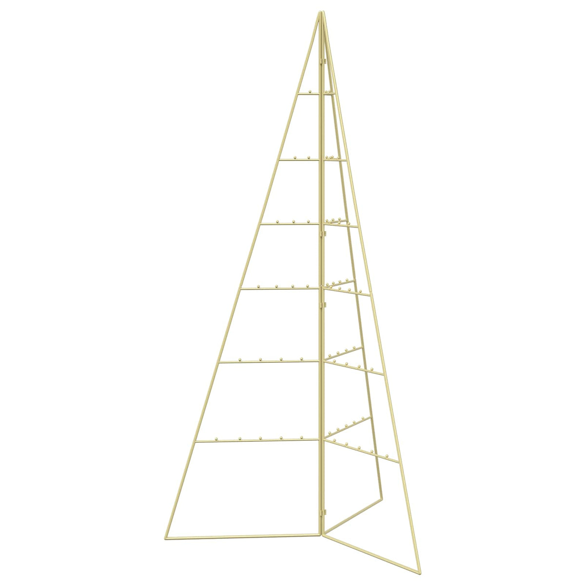 vidaXL Metalowa choinka świąteczna KUOPIO 140 cm Stal złoty