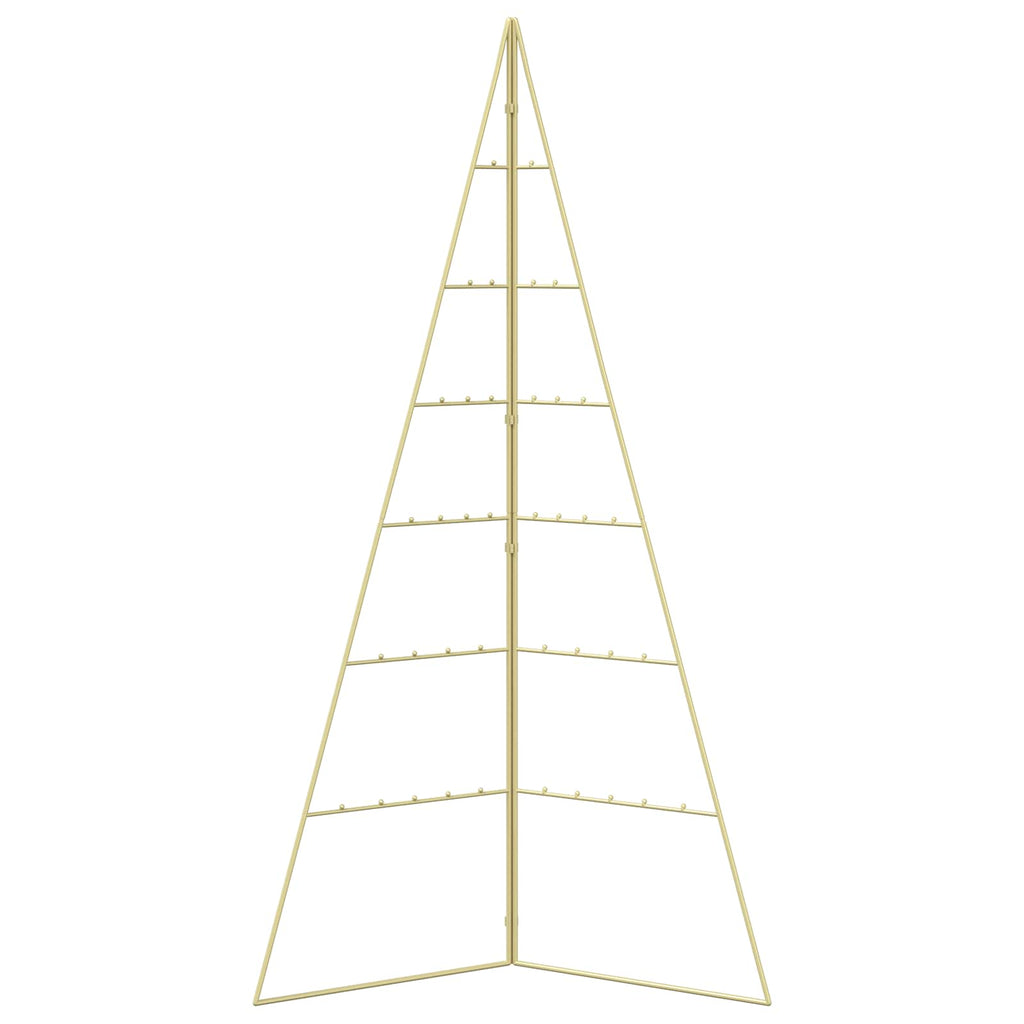 vidaXL Metalowa choinka świąteczna KUOPIO 140 cm Stal złoty