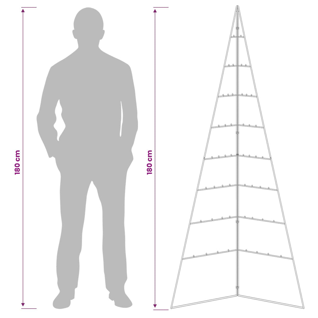 vidaXL Metalowa choinka świąteczna KUOPIO 180 cm Stal złoty