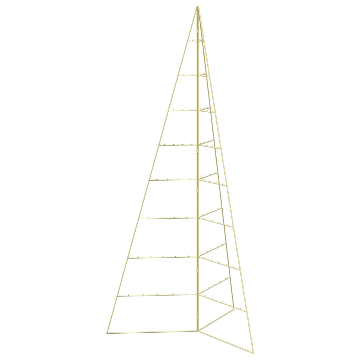 vidaXL Metalowa choinka świąteczna KUOPIO 210 cm Stal złoty