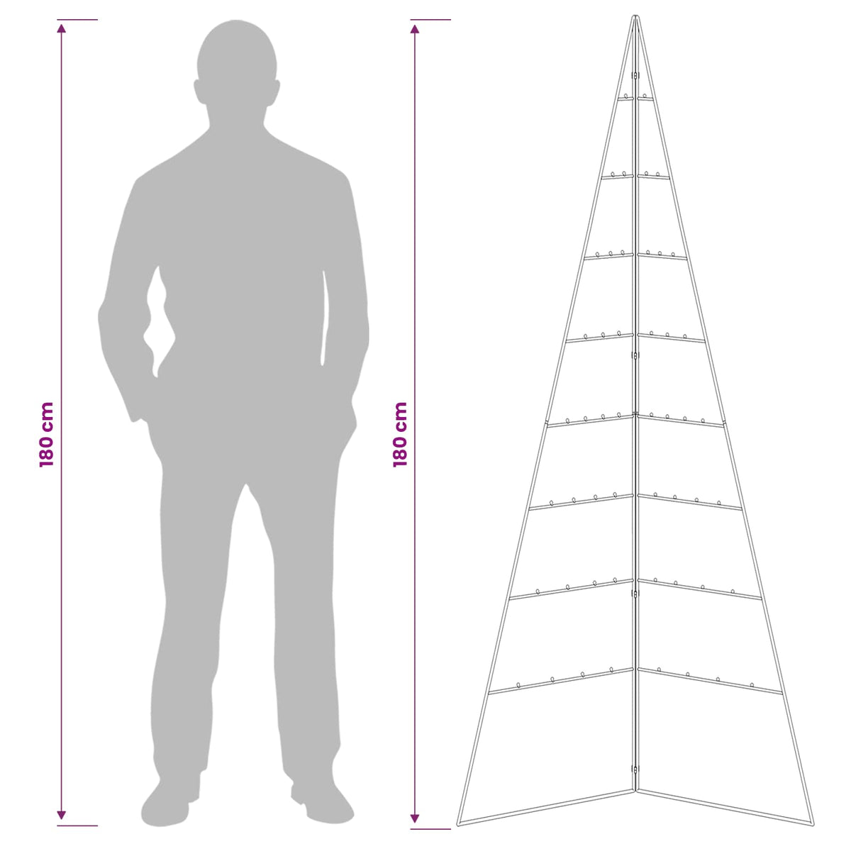 vidaXL Metalowa choinka świąteczna KUOPIO 180 cm Stal Biały