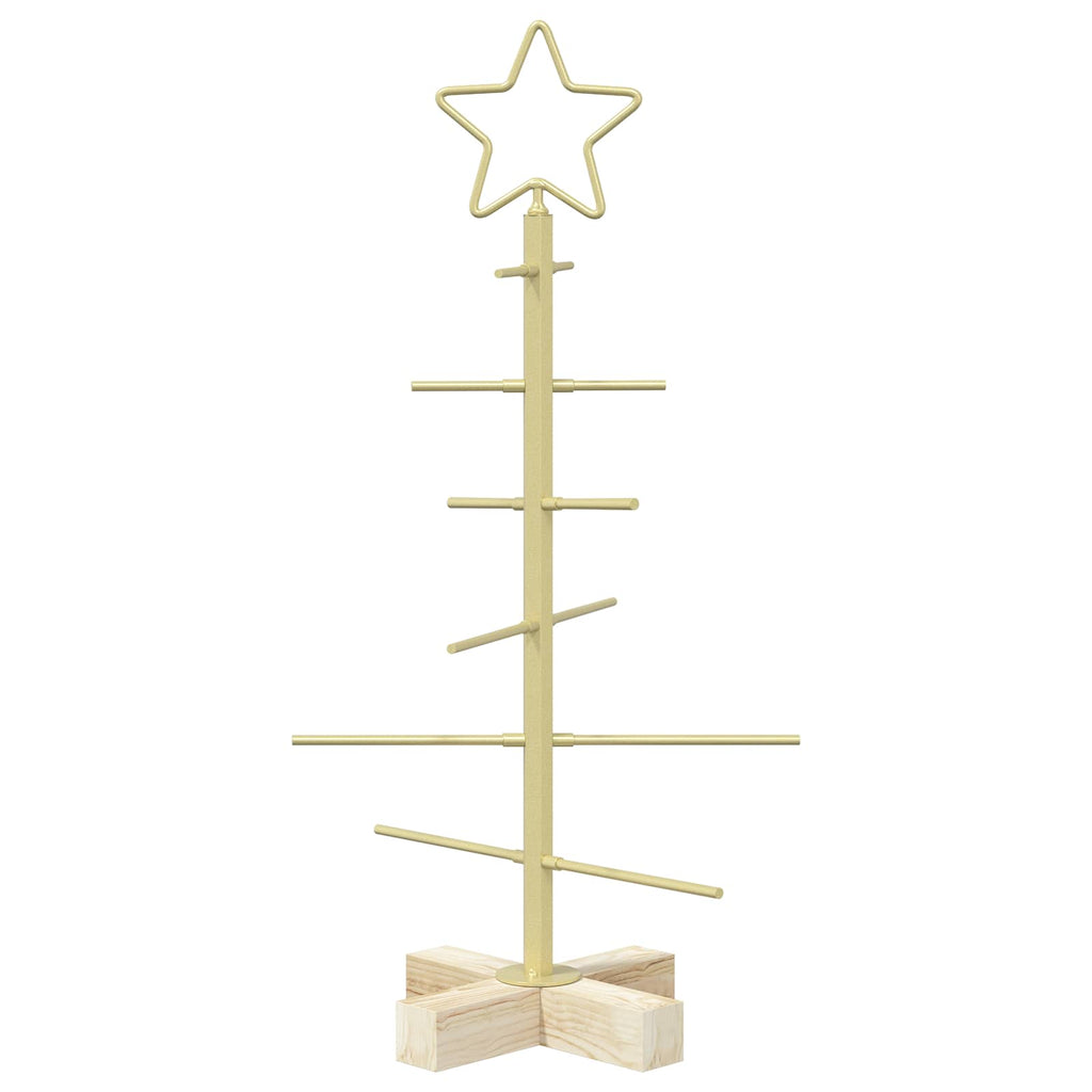 vidaXL Metalowa choinka ze stojakiem KUOPIO 60 cm Stal złoty