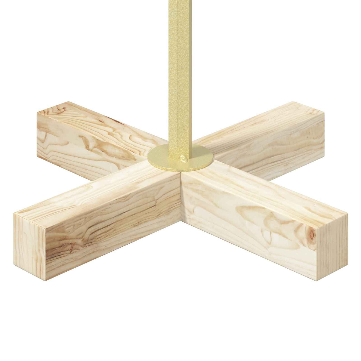 vidaXL Metalowa choinka ze stojakiem KUOPIO 90 cm Stal złoty