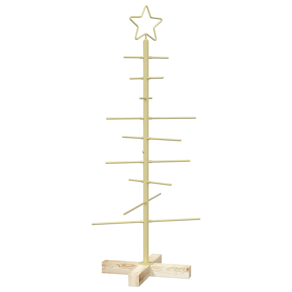 vidaXL Metalowa choinka ze stojakiem KUOPIO 90 cm Stal złoty