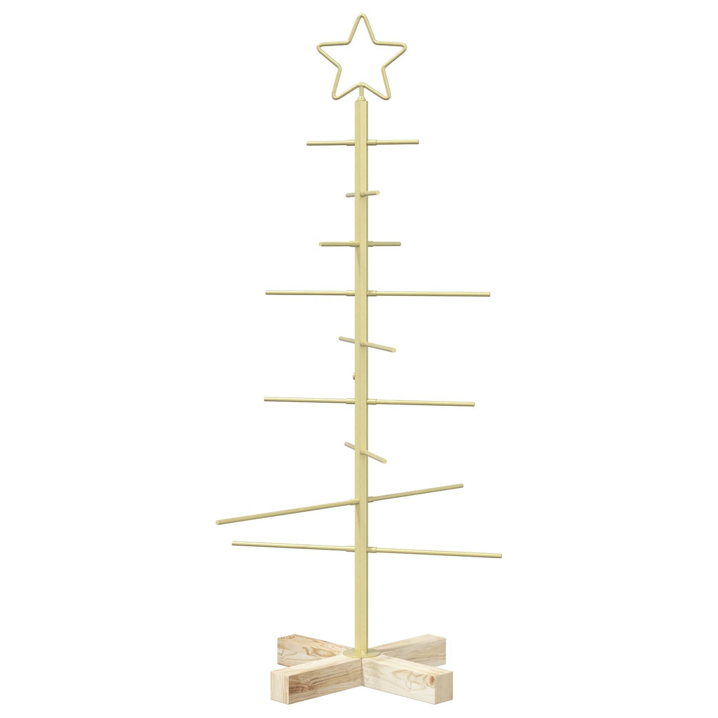 vidaXL Metalowa choinka ze stojakiem KUOPIO 90 cm Stal złoty