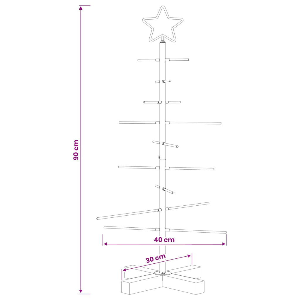 vidaXL Metalowa choinka ze stojakiem KUOPIO 90 cm Stal złoty