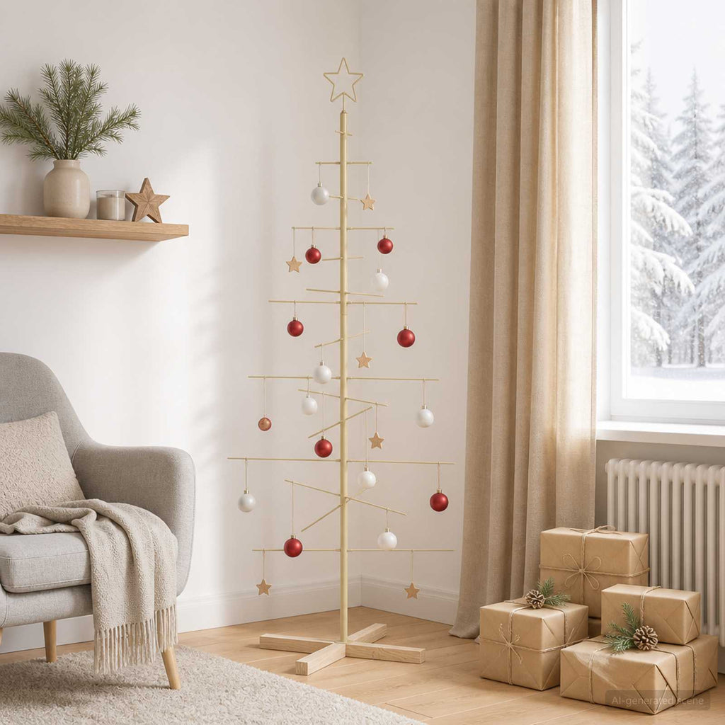 vidaXL Metalowa choinka ze stojakiem KUOPIO 150 cm Stal złoty