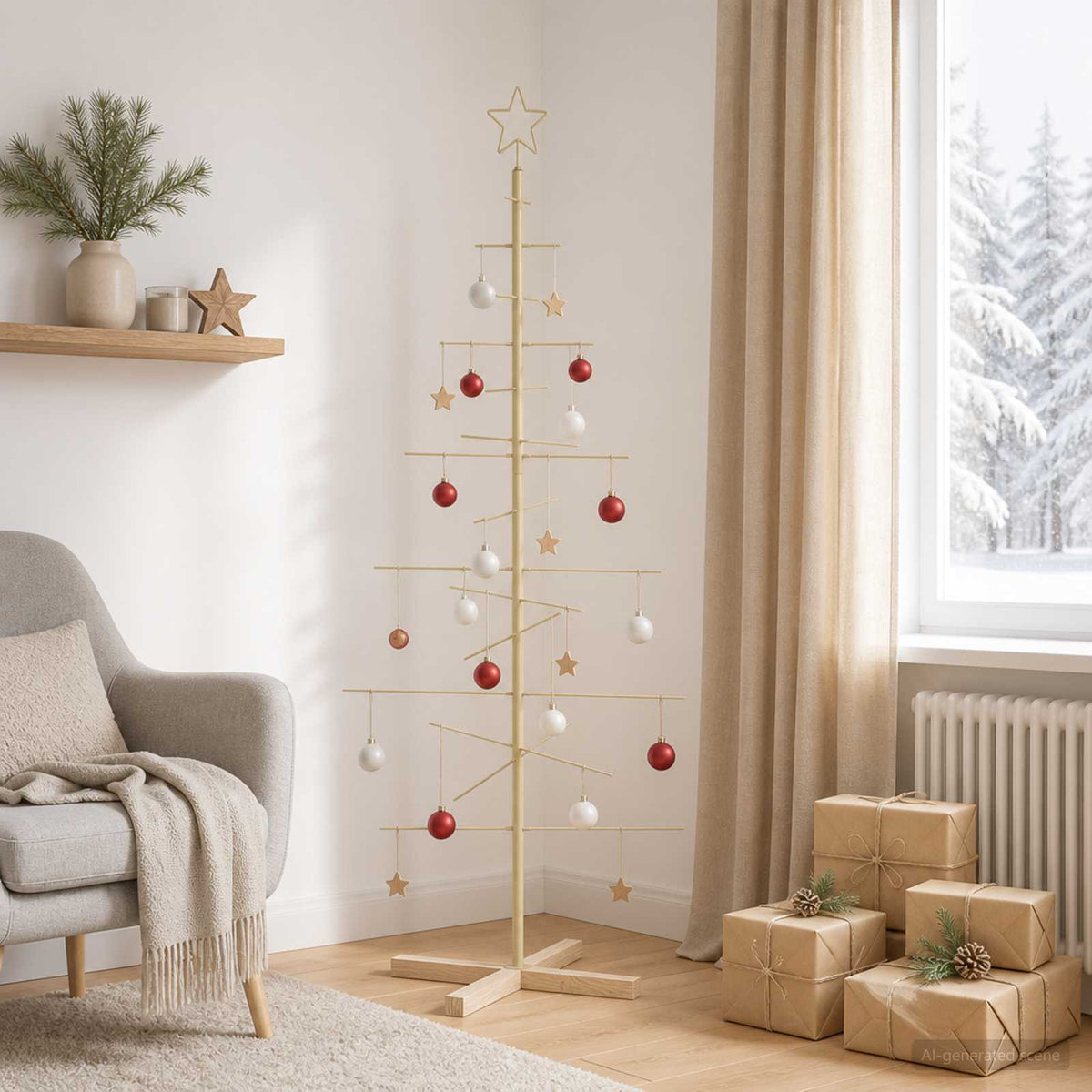 vidaXL Metalowa choinka ze stojakiem KUOPIO 150 cm Stal złoty