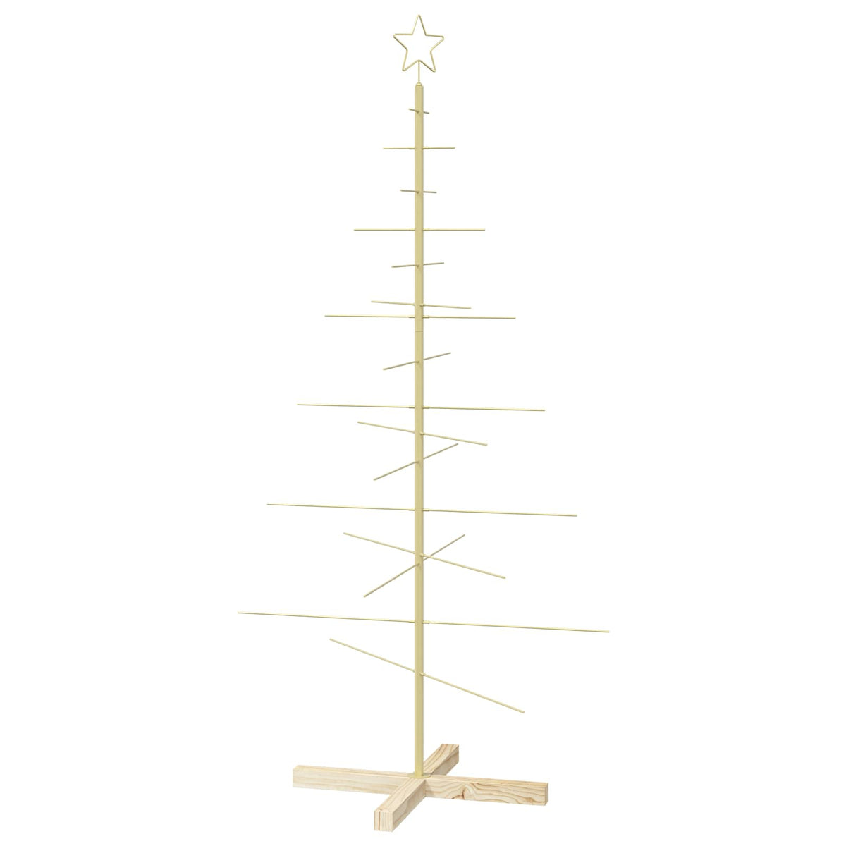 vidaXL Metalowa choinka ze stojakiem KUOPIO 150 cm Stal złoty