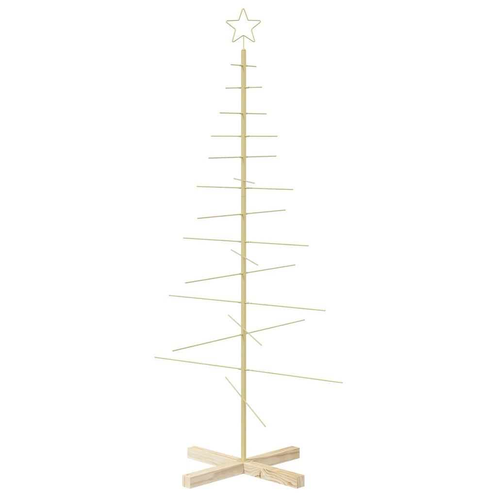 vidaXL Metalowa choinka ze stojakiem KUOPIO 150 cm Stal złoty