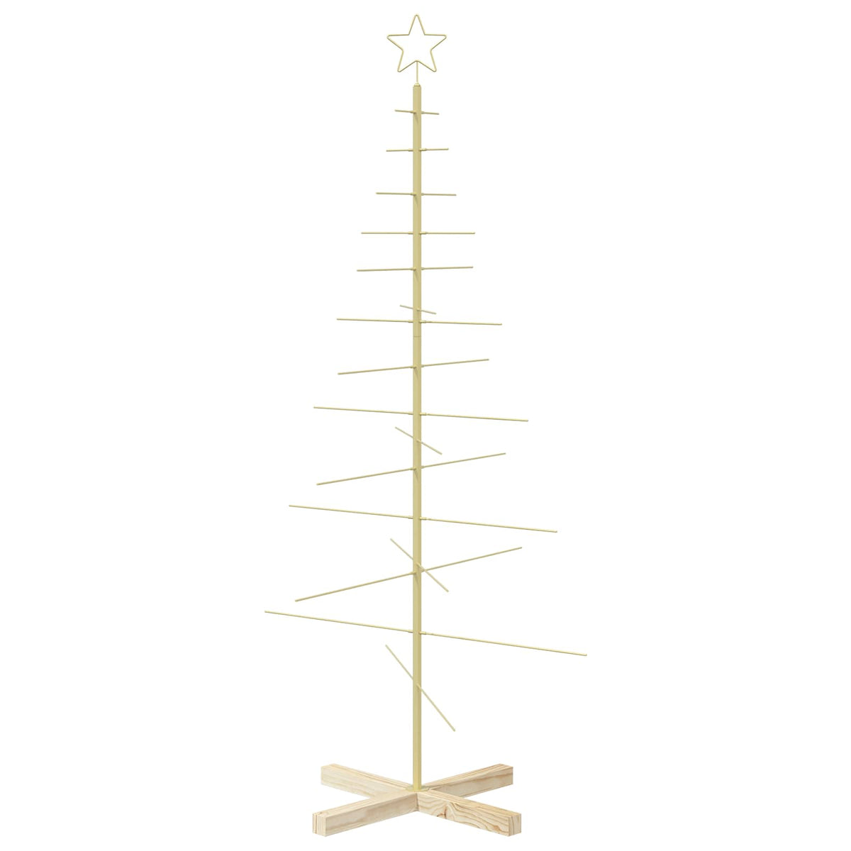 vidaXL Metalowa choinka ze stojakiem KUOPIO 150 cm Stal złoty
