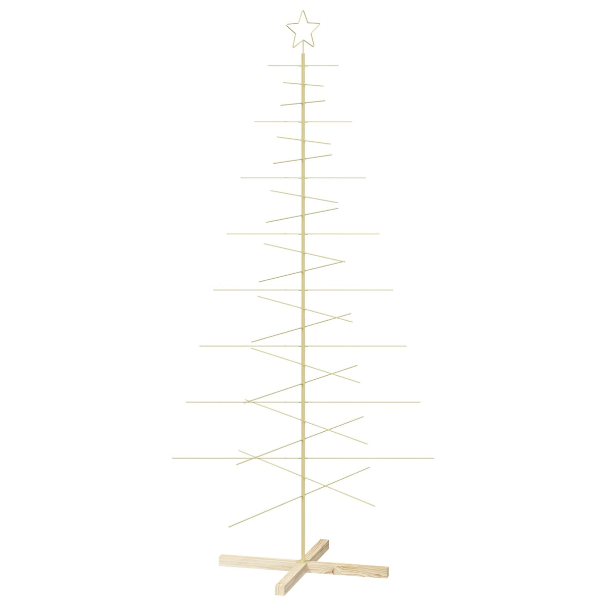 vidaXL Metalowa choinka ze stojakiem KUOPIO 210 cm Stal złoty