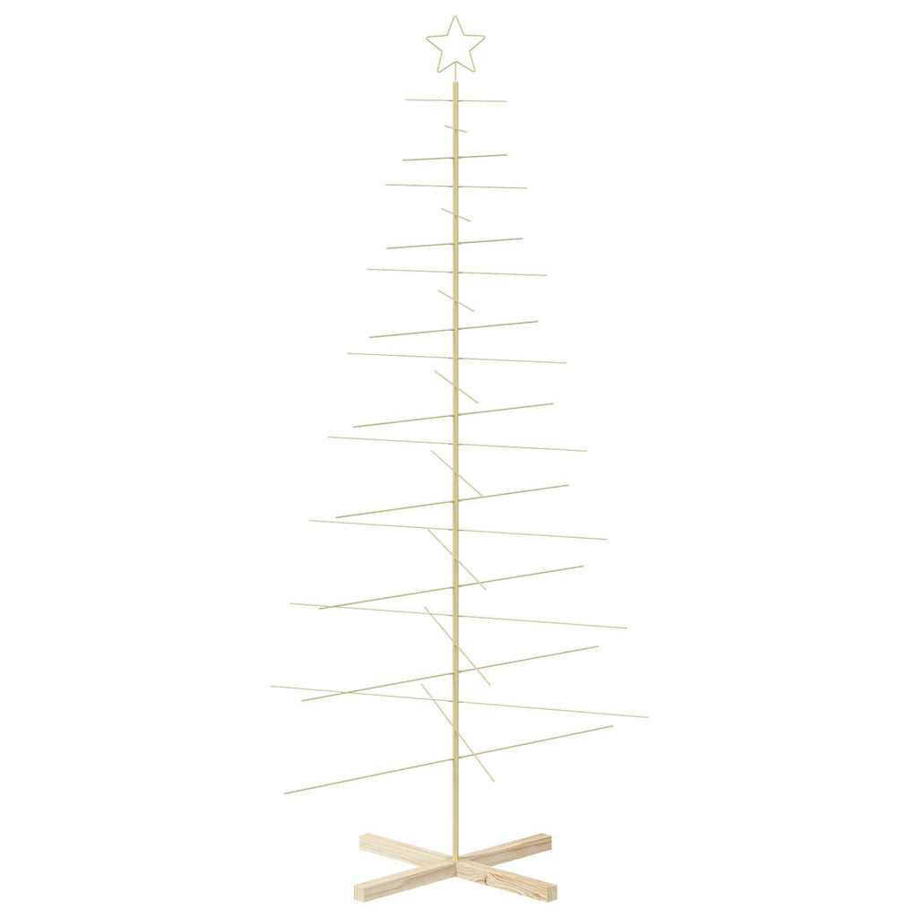 vidaXL Metalowa choinka ze stojakiem KUOPIO 210 cm Stal złoty