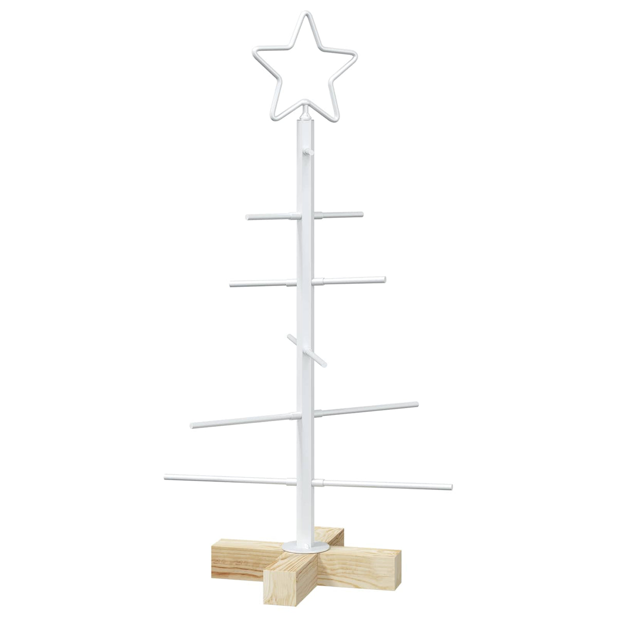vidaXL Metalowa choinka ze stojakiem KUOPIO 60 cm Stal Biały
