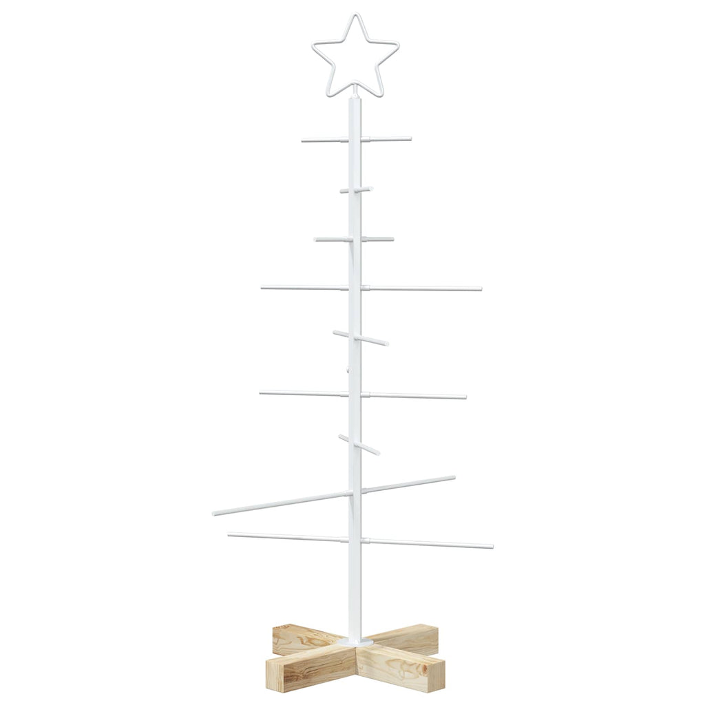 vidaXL Metalowa choinka ze stojakiem KUOPIO 90 cm Stal Biały