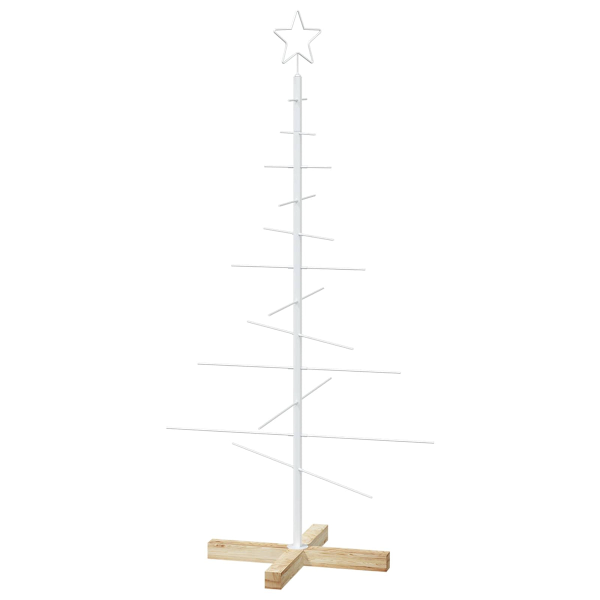 vidaXL Metalowa choinka ze stojakiem KUOPIO 120 cm Stal Biały