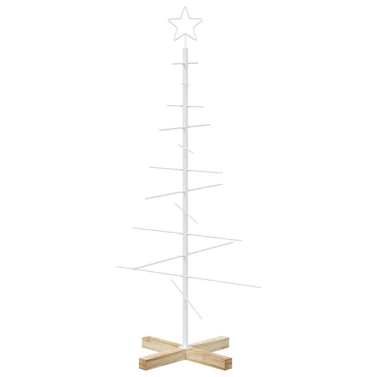 vidaXL Metalowa choinka ze stojakiem KUOPIO 120 cm Stal Biały