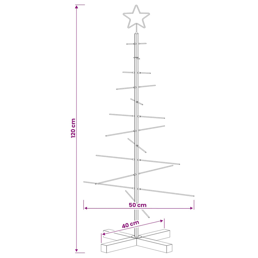 vidaXL Metalowa choinka ze stojakiem KUOPIO 120 cm Stal Biały