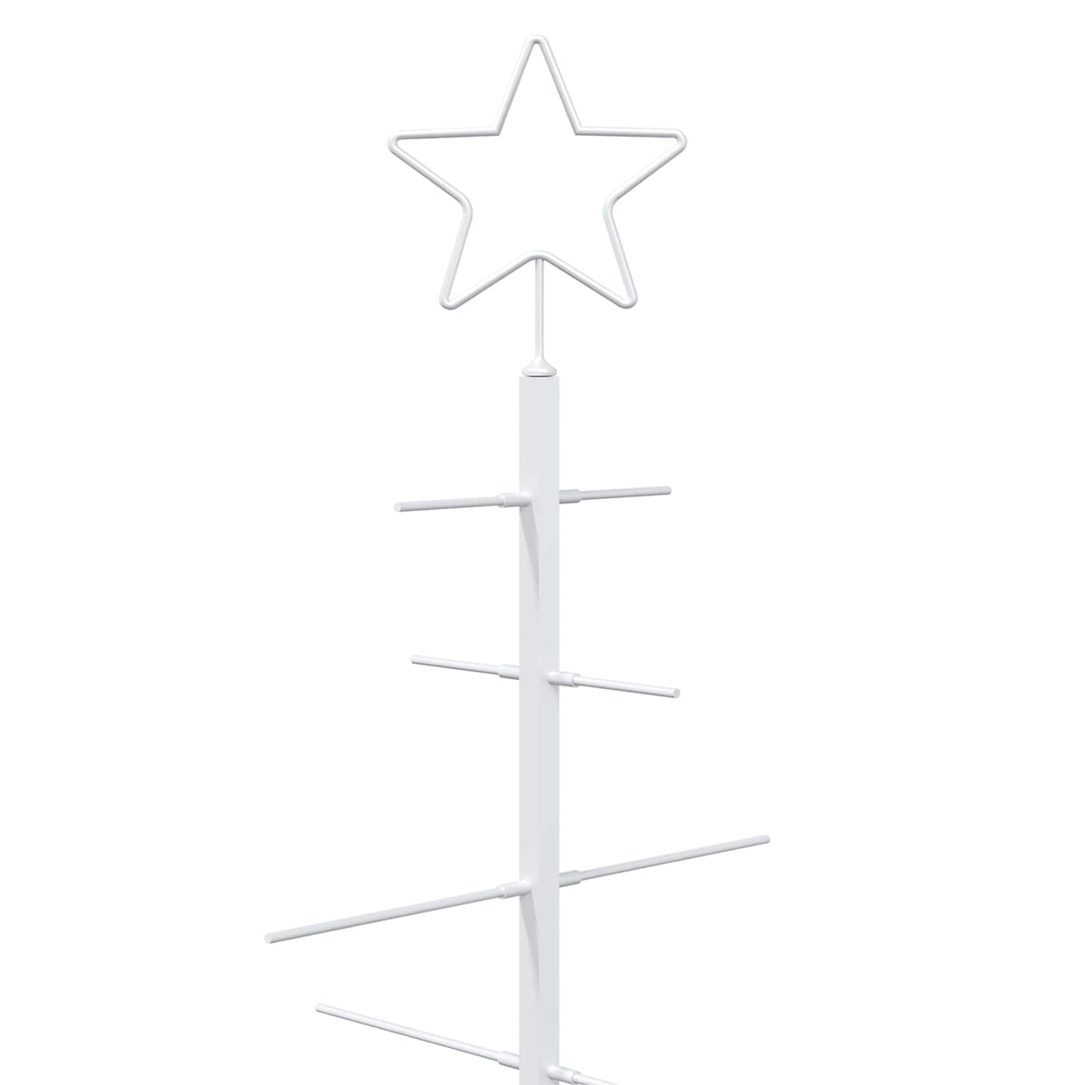 vidaXL Metalowa choinka ze stojakiem KUOPIO 210 cm Stal Biały